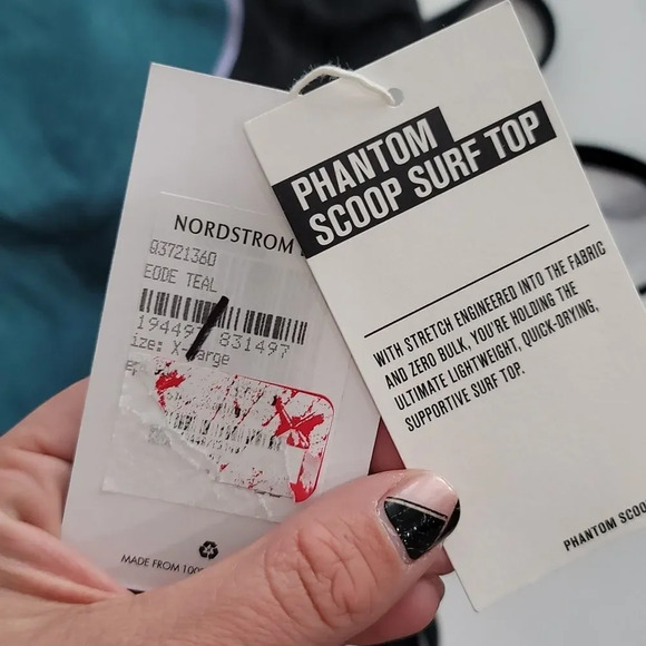 HURLEY Phantom Colorblocked Scoop Surf Bikini Top - Picture 5 of 7